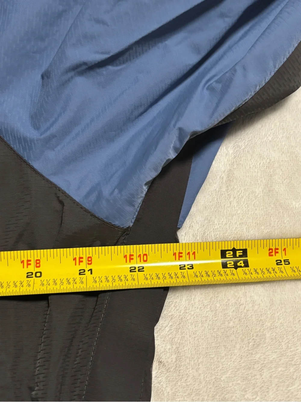 REI Coat Full Zip Hood Blue And Black